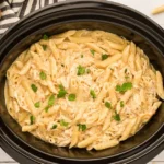 Crockpot Garlic Parmesan Chicken Pasta